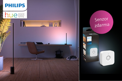 Získejte ke svým zbrusu novým světlům Philips Hue ještě pohybový senzor jako dárek