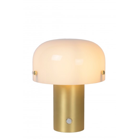 Lucide 05538/01/02 stolní lampička Timon 1x10W | E14 - mosaz, sklo, stmívatelná