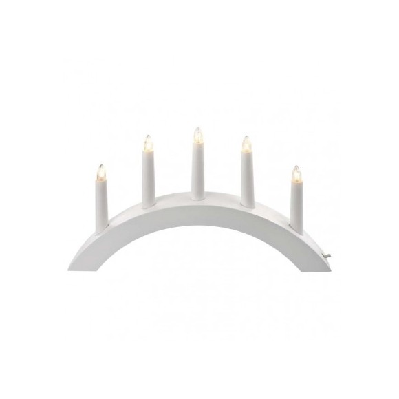 Emos DCAZ01 svícen se svíčkami 5xLED | 15W | E10 - teplá bílá, bílá