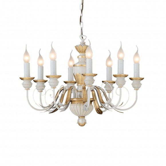 Ideal Lux 012872 závěsné stropní svítidlo Firenze 8x40W | E14 - bílá