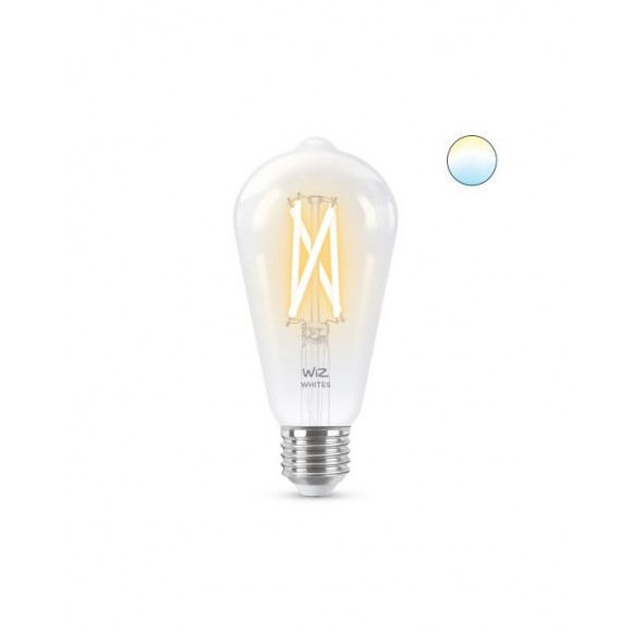 WiZ Tunable white 8718699787172 inteligentní LED filamentová žárovka E27 | 1x6,7W | 806lm | 2700-6500K