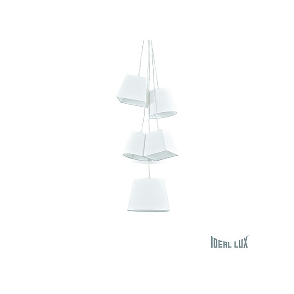 Ideal Lux 110639 závěsné stropní svítidlo Hats Modern 6x60W|E27 - bílé