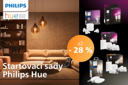 Užijte si naši bleskovou víkendovou slevu až 28 % na vybrané balíčky Philips Hue