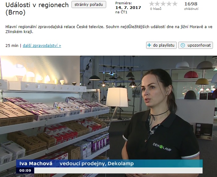 Česká televize - Dekolamp Brno