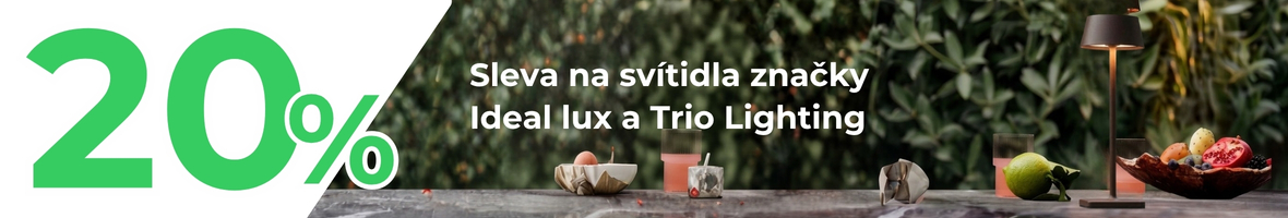 20 % sleva na svítidla značky ideal lux a trio lighting