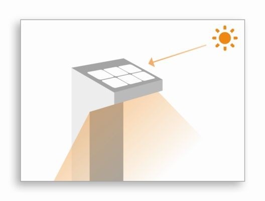 solární panel u světla