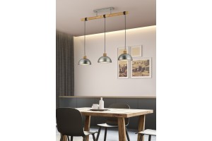 Kovové závěsné světlo nad stůl či kuchyňský ostrůvek