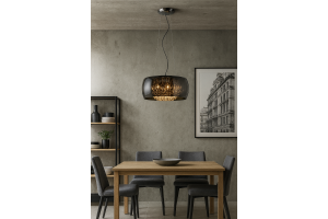 Černé moderní světlo do kuchyně – TRIO 311210606 ZÁVĚSNÉ STROPNÍ SVÍTIDLO VAPORE 6X42W | G9