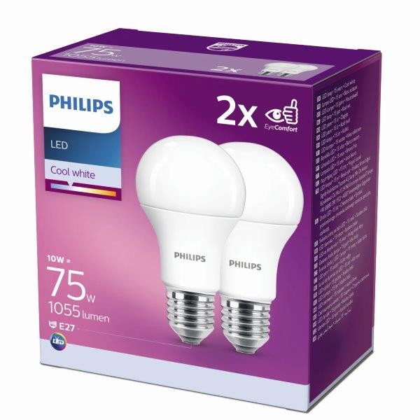 20% sleva - sada - Philips LED žárovka 2x11W | E27 | 4000K