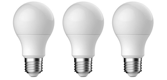GE 93063990 3x LED žárovka 1x7W | E27 | 470lm | 2700K - bílá