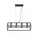Lucide 00425/04/30 zavěsné stropní svítidlo Fabian 4x40W | E27 - černá, stmívatelné