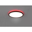 Trio R64371132 LED stropní svítidlo Aureo 1x18W | 2200lm | 3000-6500K + RGB | IP20 - nepřímé osvětlení, integrovaný stmívač, plynulé nastavení barvy světla, funkce paměti, noční režim, dálkový ovladač, matná černá