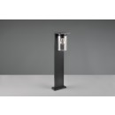 Trio 511660132 sloupek Ardila 1x40W | E27 | IP44 - snímač stmívání, spínač rozsvěcení/zhasínání, matná černá, transparentní sklo