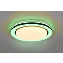 Trio R67244000 LED přisazené stropní svítidlo Cartida 1x17W | 2000lm | 2700-6000K + RGB | IP20 - plynulé nastavení barvy světla, dálkové ovládání, oddělené spínaní světelných zdrojů, hvězdný efekt, bílá