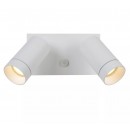 Lucide 09831/02/31 venkovní nástěnná lampa Taylor 2x50W | GU10 | IP54 - bílá, bodová, nastavitelná, pohybový senzor