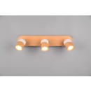 Trio 801100331 přisazené stropní bodové svítidlo Aruni 3x10W | GU10 | IP20 - bílá, dřevo