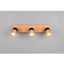 Trio 801100332 přisazené stropní bodové svítidlo Aruni 3x5W | GU10 | IP20 - černá, dřevo