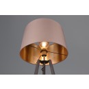 Trio R41561032 stojací lampa Colette 1x60W | E27 | IP20 - nožní spínač, látkové stínidlo, černá matná/taupe
