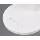 Trio R52671101 LED stolní lampa Sally 1x8,4W | 380lm | 4000K | IP20 - dotyková funkce o 5 stupních, dotyková funkce rozsvěcení/zhasínání, ohebné rameno, časový spínač, bílá