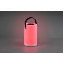 Trio R54066101 LED venkovní solární lampa Garcia 15lm | 3000K | RGBW | IP44 - provoz na akumulátor, připojení USB s funkcí nabíjení, střídání barev RGBW, spínač na konstrukci, bílá