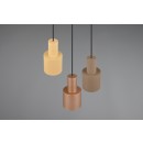 Trio 319430317 závěsné svítidlo Agudo 3x40W | E27 | IP20 - výškově nastavitelné, vícebarevné - kávová, béžová, hnědá