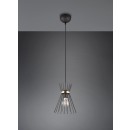 Trio R31531080 závěsné svítidlo Rod 1x40W | E27 | IP20 - výškově nastavitelné, zlatá/černá