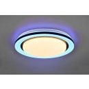Trio R67244000 LED přisazené stropní svítidlo Cartida 1x17W | 2000lm | 2700-6000K + RGB | IP20 - plynulé nastavení barvy světla, dálkové ovládání, oddělené spínaní světelných zdrojů, hvězdný efekt, bílá