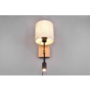 Trio 212879236 nástěnná lampa Nilam 1x28W | E27 + 1x3,1W | 310lm | 3000K | IP20 - ohebné rameno, LED zdroj Osram, oddělené spínání světelných zdrojů, spínač na konstrukci, bílá, dřevo