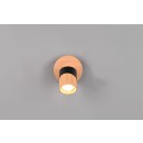 Trio 801170132  nástěnná bodová lampa Aruni 1x10W | GU10 | IP20 - spínač na konstrukci, dřevo, černá