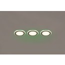 Trio 653610306 LED přisazené bodové svítidlo Argus 3x4W + 3x1W | 350lm | 3000K+RGBW | IP20 - integrovaný stmívač, funkce paměti, dálkové ovládání, oddělené stmívání, chrom
