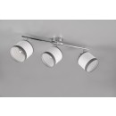 Trio R81553006 stropní bodové svítidlo Davos 3x10W | E14 | IP20 - látkové stínidlo, chrom/bílá