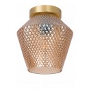 Lucide 03134/01/62 přisazené stropní svítidlo Rosalind 1x40W | E27 - jantarová, sklo, stmívatelé