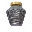 Lucide 03134/01/65 přisazené stropní svítidlo Rosalind 1x40W | E27 - kouřově šedá, sklo, stmívatelé