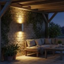 Ideal Lux 033020 venkovní nástěnné svítidlo Gun 2x60W|E27|IP54 - hliník