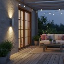 Ideal Lux 033020 venkovní nástěnné svítidlo Gun 2x60W|E27|IP54 - hliník