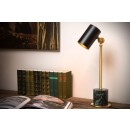 Lucide 03530/01/30 stolní lampička Brandon 1x40W | E14 - černá, mramor a kov, vypínač na kabelu