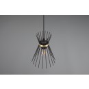 Trio R31531080 závěsné svítidlo Rod 1x40W | E27 | IP20 - výškově nastavitelné, zlatá/černá