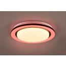 Trio R67244000 LED přisazené stropní svítidlo Cartida 1x17W | 2000lm | 2700-6000K + RGB | IP20 - plynulé nastavení barvy světla, dálkové ovládání, oddělené spínaní světelných zdrojů, hvězdný efekt, bílá