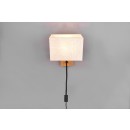 Trio 212870236 nástěnná lampa Nilam 1x28W | E27 + 1x3,1W | 310lm | 3000K | IP20 - ohebné rameno, LED zdroj Osram, oddělené spínání světelných zdrojů, spínač na konstrukci, bílá, dřevo