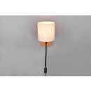 Trio 212879236 nástěnná lampa Nilam 1x28W | E27 + 1x3,1W | 310lm | 3000K | IP20 - ohebné rameno, LED zdroj Osram, oddělené spínání světelných zdrojů, spínač na konstrukci, bílá, dřevo