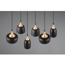 Trio 310500632 závěsné svítidlo Chiraz 6x25W | E14 | IP20 - výškově nastavitelné, matně černě