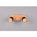 Trio 801100232 přisazené stropní bodové svítidlo Aruni 2x5W | GU10 | IP20 - černá, dřevo