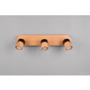 Trio 801100332 přisazené stropní bodové svítidlo Aruni 3x5W | GU10 | IP20 - černá, dřevo