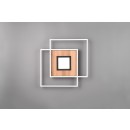 Trio 620710330 LED přisazené stropní svítidlo Via 1x36W | 4200lm | 2700-6500K | IP20 - integrovaný stmívač, plynulé nastavení barvy světla, funkce paměti, noční světlo, dálkové ovládání, dřevo, černá