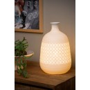 Lucide 13534/30/31 stolní lampička Tiesse 1x25W | E14 - bílá, porcelán, vypínač na kabelu