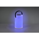 Trio R54066101 LED venkovní solární lampa Garcia 15lm | 3000K | RGBW | IP44 - provoz na akumulátor, připojení USB s funkcí nabíjení, střídání barev RGBW, spínač na konstrukci, bílá