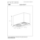Lucide 22953/02/30 stropní bodové svítidlo Tube 2x50W | GU10 - černá, nastavitelné, stmívatelné