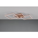 Trio R64493165 LED přisazené stropní svítidlo Trail 1x31W | 3550lm | 3000K | IP20 - otočné ramena, kávová