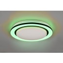 Trio R67244000 LED přisazené stropní svítidlo Cartida 1x17W | 2000lm | 2700-6000K + RGB | IP20 - plynulé nastavení barvy světla, dálkové ovládání, oddělené spínaní světelných zdrojů, hvězdný efekt, bílá