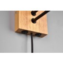 Trio 212870236 nástěnná lampa Nilam 1x28W | E27 + 1x3,1W | 310lm | 3000K | IP20 - ohebné rameno, LED zdroj Osram, oddělené spínání světelných zdrojů, spínač na konstrukci, bílá, dřevo